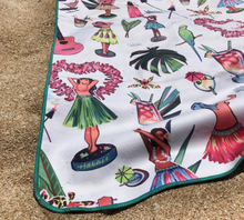 Surfer Towel "Dolls of Paradise" by Christie Shinn