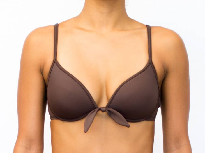Underwire Removable Bow Chocolate