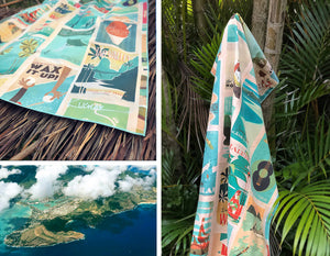 Surfer Towel "Destination" by Nick Kuchar